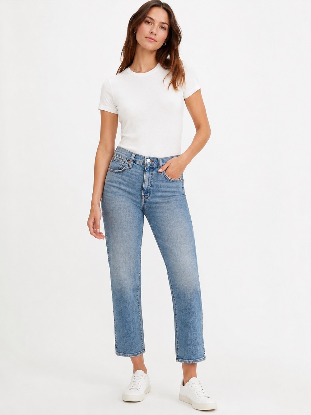 Madewell The Stovepipe Jeans Women’s 25 High Rise Light Wash DM5802